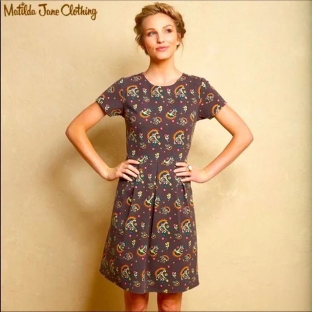 Matilda Jane ponte knit pattern dress in size large